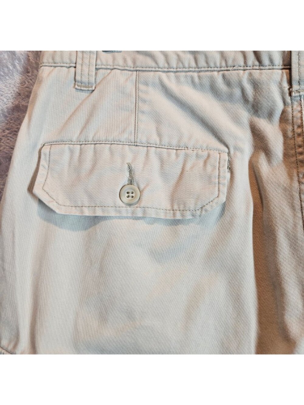 Dockers Mens Beige Cargo Shorts Flat Front Relaxed Fit Size 34 100% Cotton - Picture 8 of 13